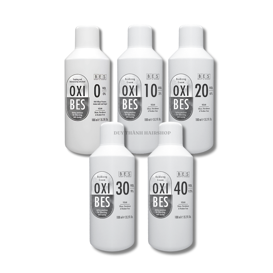 Oxi Trợ Nhuộm BES Chính Hãng 1000ml – Công Thức Thuần Chay, An Toàn Da Đầu, Đẳng Cấp Salon