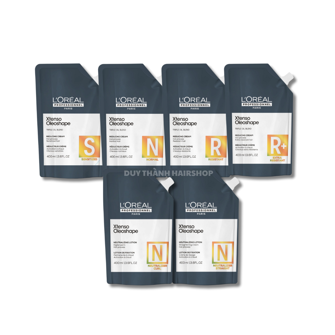Uốn Nóng, Duỗi Ép Tóc Cao Cấp Loreal XTENSO OLEOSHAPE 400ml