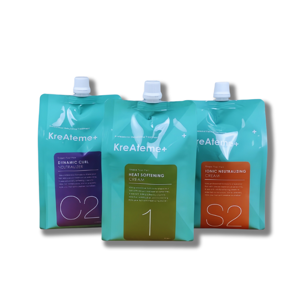 Uốn Nóng, Ép Duỗi KreAteme+ Chính Hãng 970g – Duỗi Tóc Khỏe, Uốn Căng Sóng, Ép Thẳng Bóng Mượt