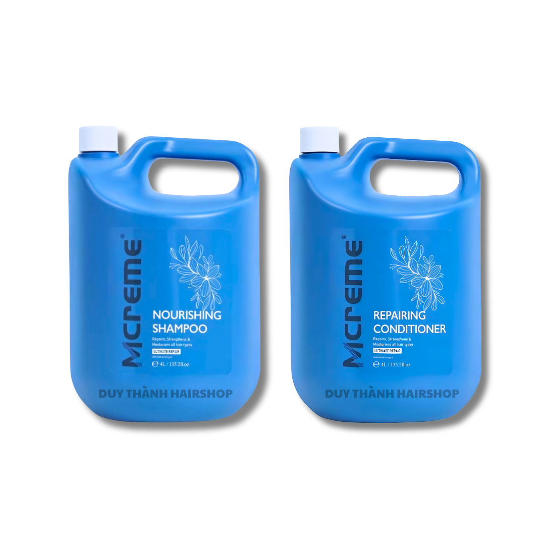 Dầu Gội Xả MCREME Chính Hãng 4000ml – Chuyên Dụng Tại Salon, Giúp Tóc Thơm Lâu, Mềm Mượt, Tiết Kiệm