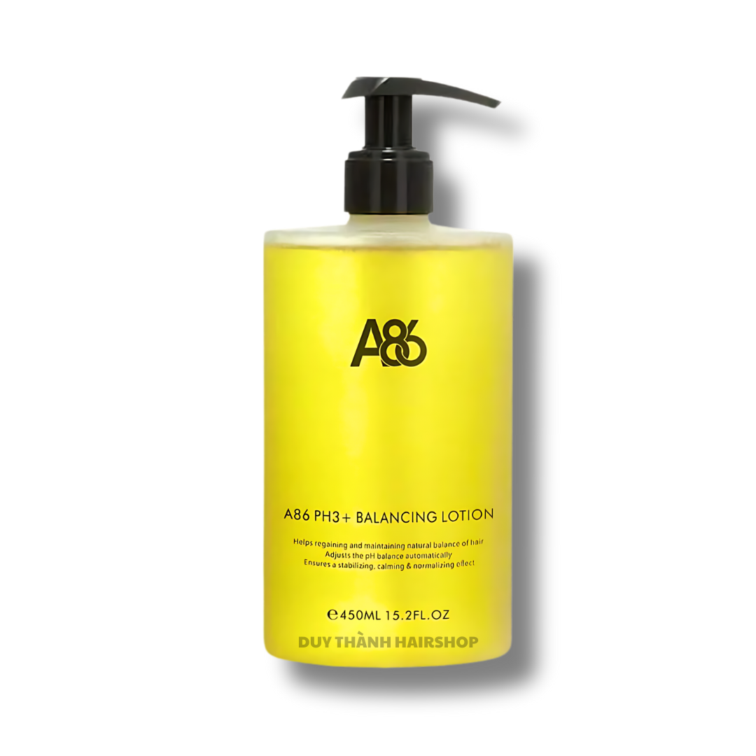 Khử Kiềm Tóc A86 pH3+ Chính Hãng 450ml – Cân Bằng pH, Hỗ Trợ Làm Hóa Chất, Hàn Gắn Liên Kết Tóc
