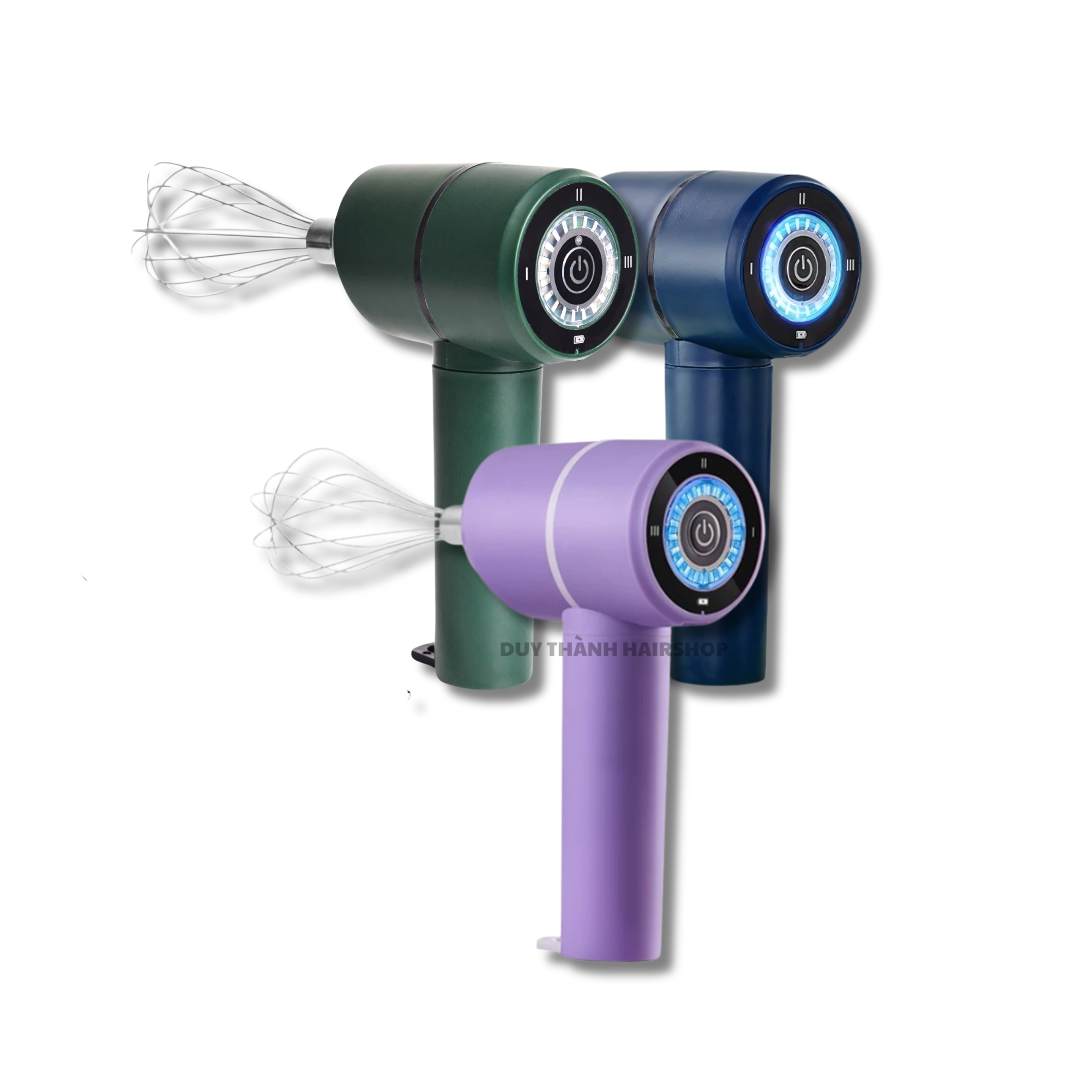 Máy Đánh Màu Nhuộm Tóc Thông Minh – Sạc Điện, 3 Tốc Độ Quay, Có Vòng Sáng, Chống Gỉ Cho Salon