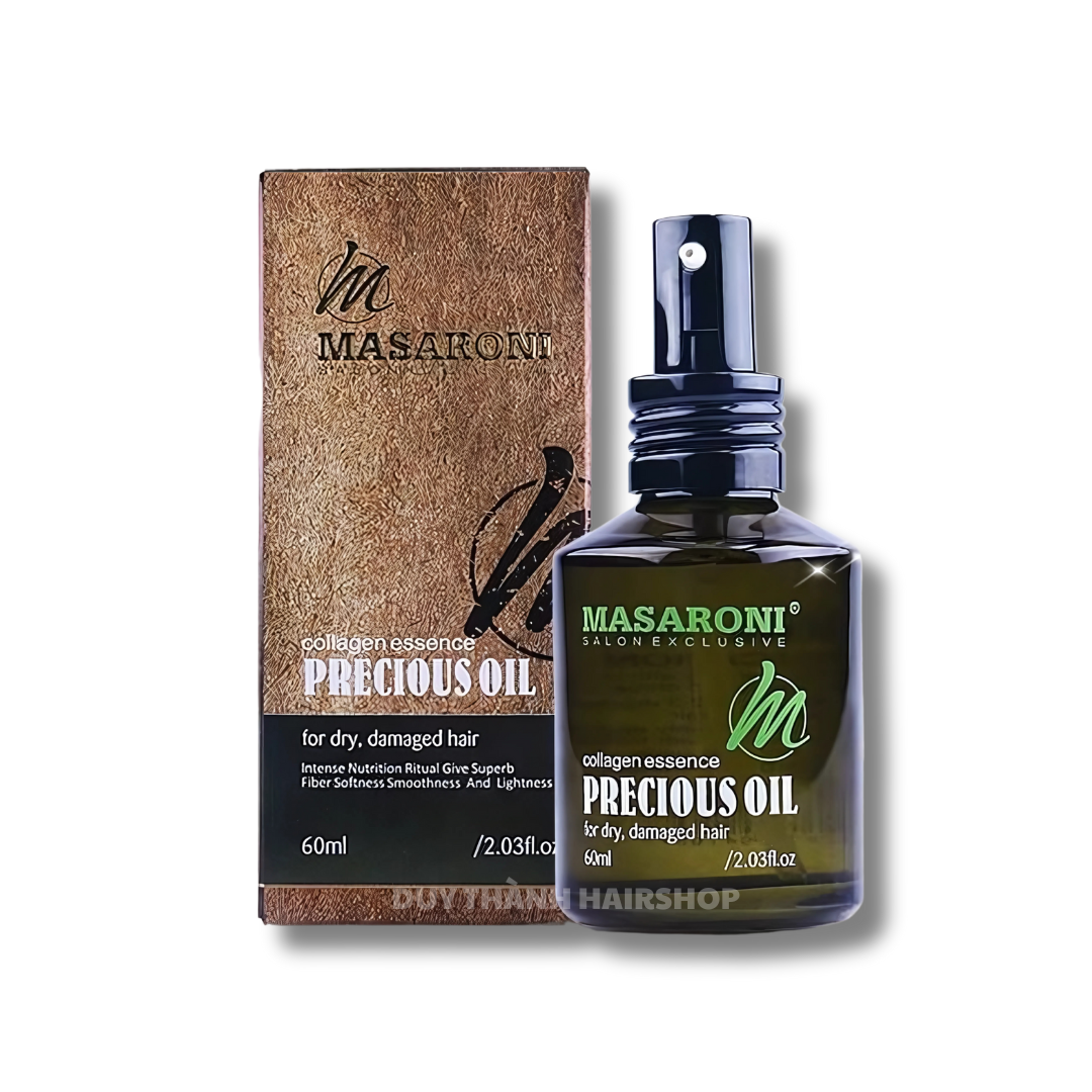 Tinh Dầu Dưỡng Tóc MASARONI Collagen Oil 60ml - Phục Hồi Tóc Hư Tổn, Giảm Gãy Rụng, Bóng Mượt