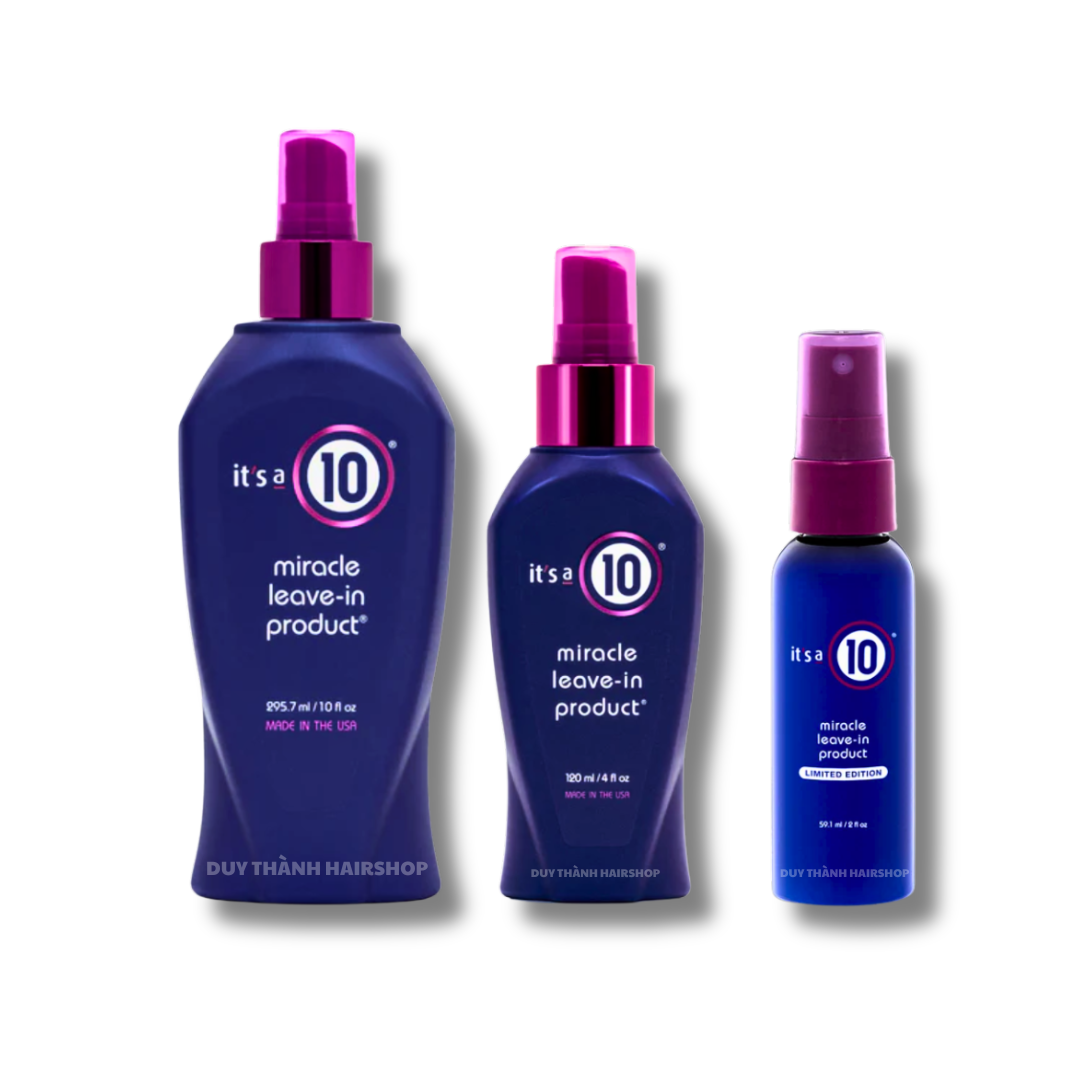 Xịt Dưỡng Diệu Kỳ It's A 10 Miracle Leave-In Product 120ml - 10 Công Dụng Phục Hồi Tóc Hư Tổn